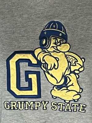 Disney Grumpy State University Vintage Graphic Crewneck Sweatshirt Medium thumbnail 2