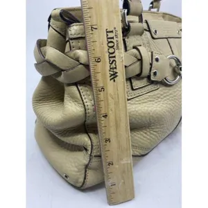coach medium beige leather shoulder bag thumbnail 3