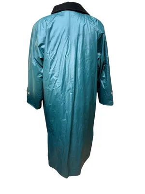 Vintage Misty Harbor Green Plaid Women’s Size M Flannel Lined Rain Coat thumbnail 6
