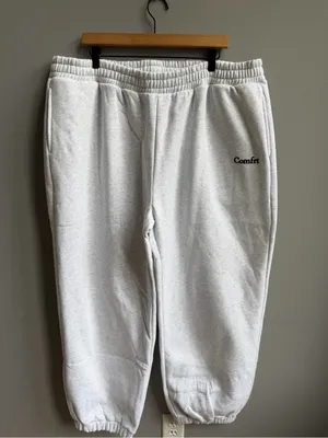 Comfrt Cloud Heather Gray Sweatpants Joggers Embroidered Logo Women Size 3X Plus thumbnail 6