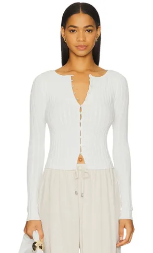 Free People Tilly Long Sleeve Top in Ivory X-Small New Womens thumbnail 1