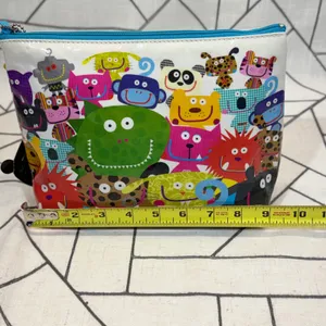 Paperchase Pet Chopz Toiletry Bag Large Multicolor Animal Monster Print NWT thumbnail 3