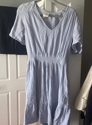 Knox Rose Light Blue V-Neck Top thumbnail 1