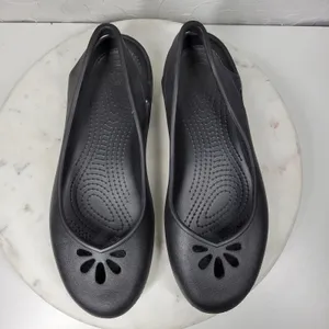 Crocs Taylor Slingback Ballet‎ Flats Womens 11 Black Pull On Waterproof Outdoor thumbnail 5