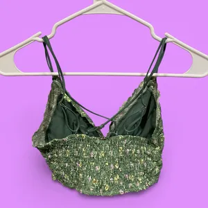 Cute avocado lace floral stretchy coquette bralette Pink Victoria’s Secret Large thumbnail 4