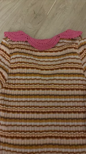 Free people top shirt sleeve crochet collar xs thumbnail 4