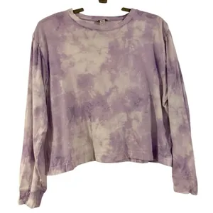 J.crew purple tie dye crewneck long sleeve top M thumbnail 9