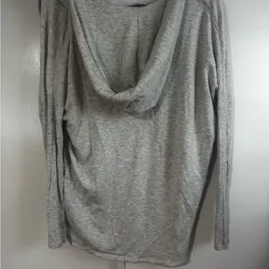Athleta Purana Wrap Sweatshirt Hoodie Draped Top Heather Gray Size Small thumbnail 7