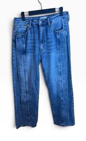 Special A High Waisted Front Panel Seam Baggy Jeans thumbnail 1