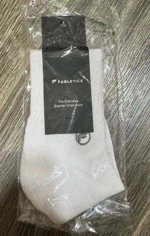 Fabletics the everyday quarter crew socks classic white l/xl thumbnail 1