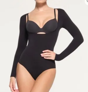 SEAMLESS SCULPT LONG SLEEVE OPEN BUST BRIEF BODYSUIT Size L thumbnail 1