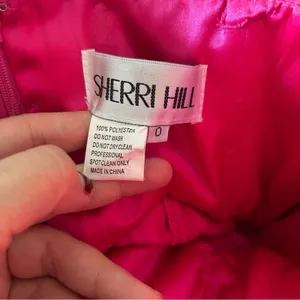 Vintage Sherri Hill Pink Rhinestone Strapless Formal‎ Prom Homecoming Dress 0 thumbnail 10
