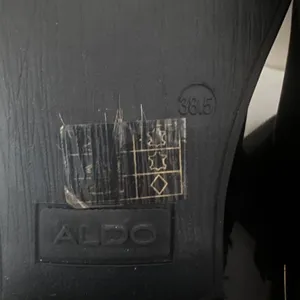 Aldo Boots Womens 7.5 Black Leather Ankle Zip Up Moto Gold Hardware Buckle Biker thumbnail 6