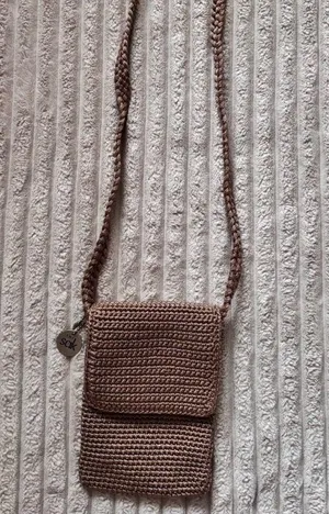 The Sak Brown Crochet Crossbody Bag thumbnail 1