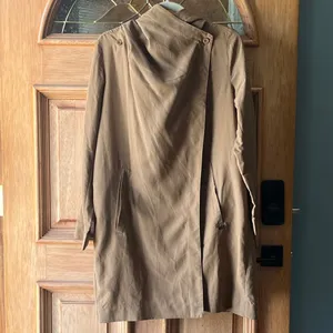 RVCA Tan Hooded Duster; Modal Jacket thumbnail 2