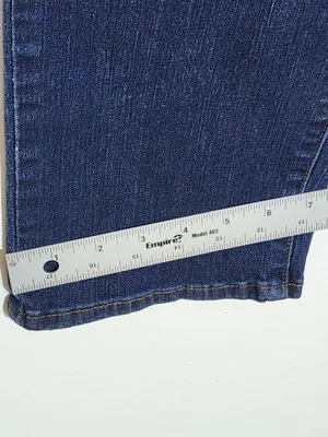 Levi's Womens 512 Perfectly Slimming Dark Wash Straight Leg Jeans Size 12 thumbnail 7