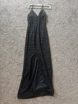 Vintage Lillie Rubin beaded black dress thumbnail 2