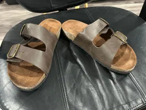 Sonoma Brown Double-Buckle Leather Slide Sandals thumbnail 6