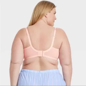 NWT Auden The Sublime Women’s Lace Plunge Push-Up Bra in Peach Size 34DDD thumbnail 2