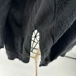 Aerie Chilled Out Brushed Fleece Sweatshirt Side Splits Small Black thumbnail 9