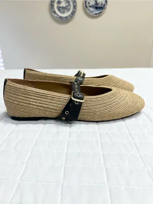 Madewell The Remy Mary Jane Flat in Natural Multi Size 8.5 thumbnail 5