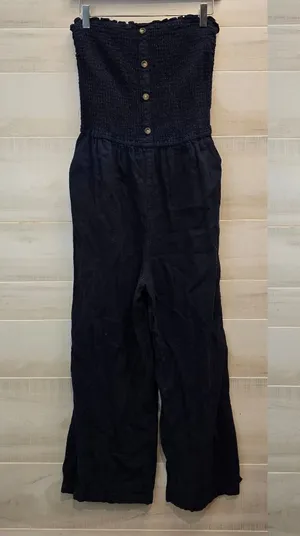 {LT} Abercrombie & Fitch Navy Strapless Pant Romper thumbnail 1