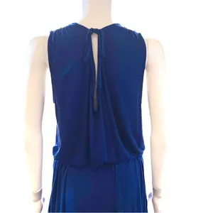 Tommy Bahama Slub Knit Blue Sapphire Maxi Dress Women’s Size Medium thumbnail 9