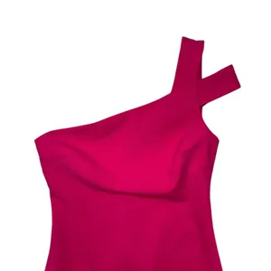 Likely Fuchsia Pink One‎ Shoulder Sheath Bodycon Party Chic Dress Slit Size 8 thumbnail 4