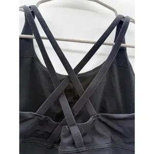 Lululemon‎ Energy Bra Womens 10 Black Strappy Back Medium Support W2326S thumbnail 4