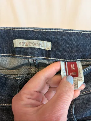 Stetson Classic Bootcut Jeans 14 Long Western Stretch Denim M4 thumbnail 4