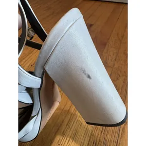 Franco Sarto Open Toe Heels Beige size 9.5 Womens Damalis Faux Leather thumbnail 5