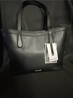 Nine West Black Tote Bag 3 PC Set NWT thumbnail 2