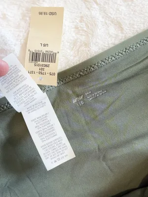 NWT Aerie Olive Green Bikini Bottoms - Size: Large thumbnail 3