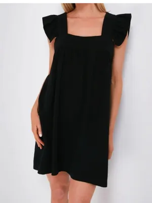 Pomander Place Tuckernuck Black Hazel Flutter Sleeve Dress Black Small thumbnail 2