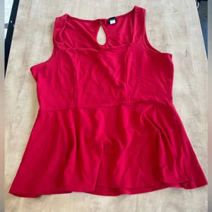 Torrid Square Neck Red Peplum Top 2X thumbnail 7