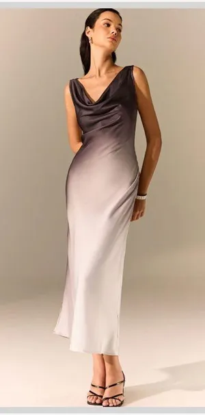 Commence Cowl Neck Silk Dres thumbnail 1