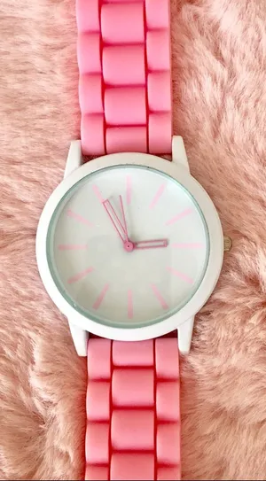 Pink silicone watch thumbnail 1