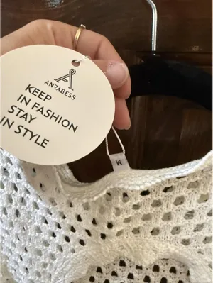ATOG white crochet swim cover dress Size M thumbnail 4