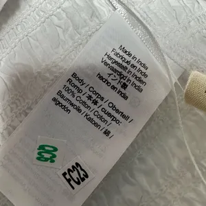 Madewell Smocked Ruched Crop Tank‎ Top White XL thumbnail 5