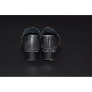 Dansko Leather Clogs Women 40 Black Brown Good Two Tone Slip On Block Heel thumbnail 8