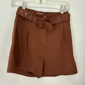 Princess Polly Belted  Shorts Size US 2 Brown thumbnail 1