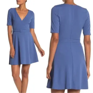 THE VANITY ROOM Short Sleeve Surplice‎ Belted Dress thumbnail 2