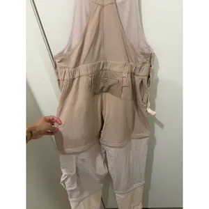 Outdoor Voices Cream RecTrek Hiking Overalls Zip Off Gorpcore Jumpsuit Size S thumbnail 4