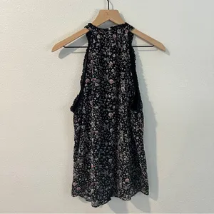 Anthropologie Maeve Lace Ruffle Trim Floral Sleeveless Halter‎ Neck Top Size XL thumbnail 9