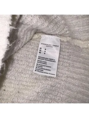 American Eagle Cream Knit Womans Medium Crew Neck Sweater Cozy Casual AE Apparel thumbnail 6