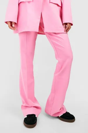Boohoo NWT Pleat Front Tailored Trousers Candy Pink thumbnail 5