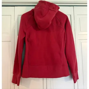 Lululemon rasberry pink scuba fleece fill zip with hood size 8 thumbnail 4