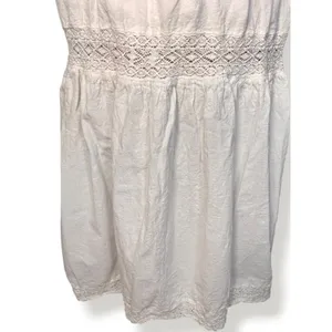Shoedazzle White Lace Trim Tiered Peasant Midi Skirt Western Boho Cottage Prairie Romantic thumbnail 3