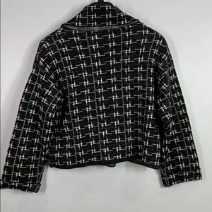 Zara jewel button double breasted metallic thread knit blazer jacket medium thumbnail 7