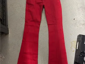 REVICE Red Velvet Flared High-Rise Pants thumbnail 4